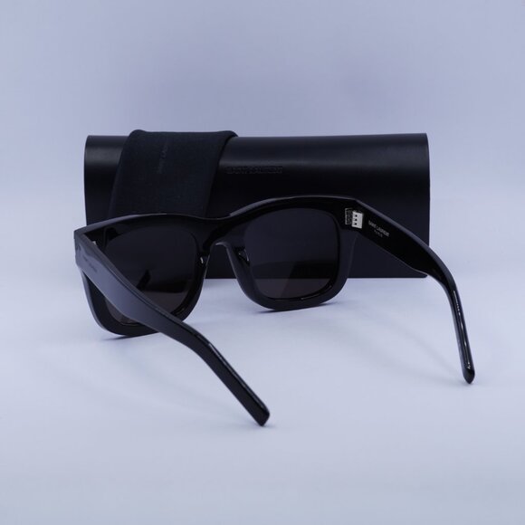 Saint Laurent SL650 MONCEAU 001 Square Sunglasses - Black - Picture 6 of 12